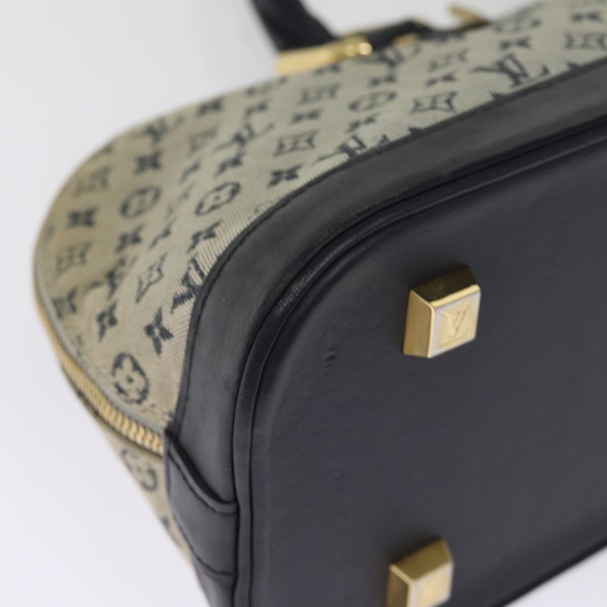LOUIS VUITTON Monogram Mini Alma Ron Hand Bag Blue M92205 LV 75285