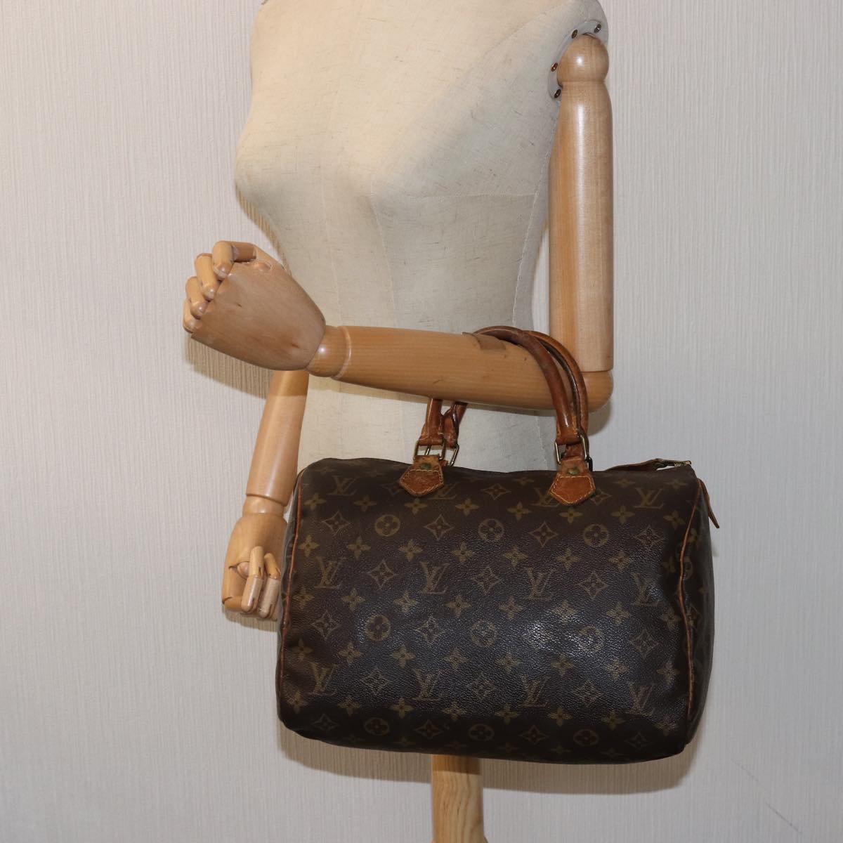 LOUIS VUITTON Monogram Speedy 30 Hand Bag M41526 LV 75288