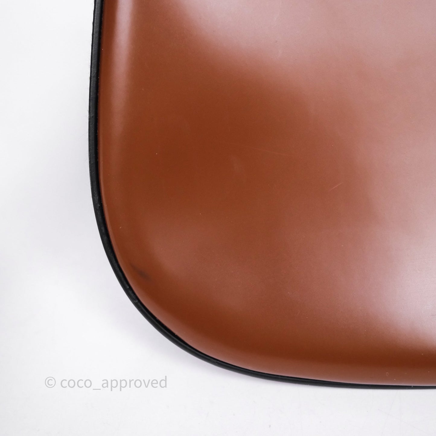 Prada Cleo Brushed Leather Shoulder Bag Brown