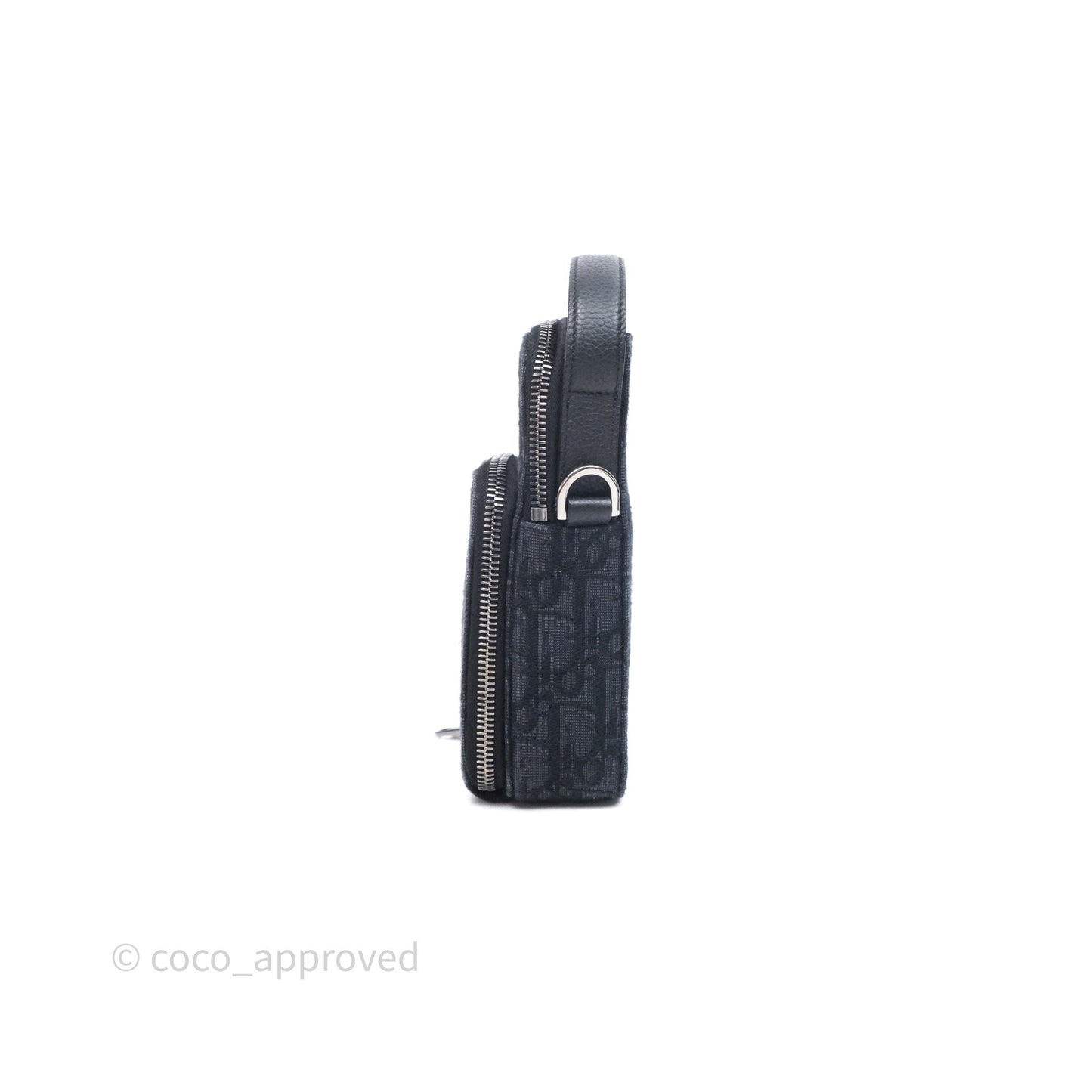 Christian Dior Men's Crossbody Bag Black Oblique Canvas