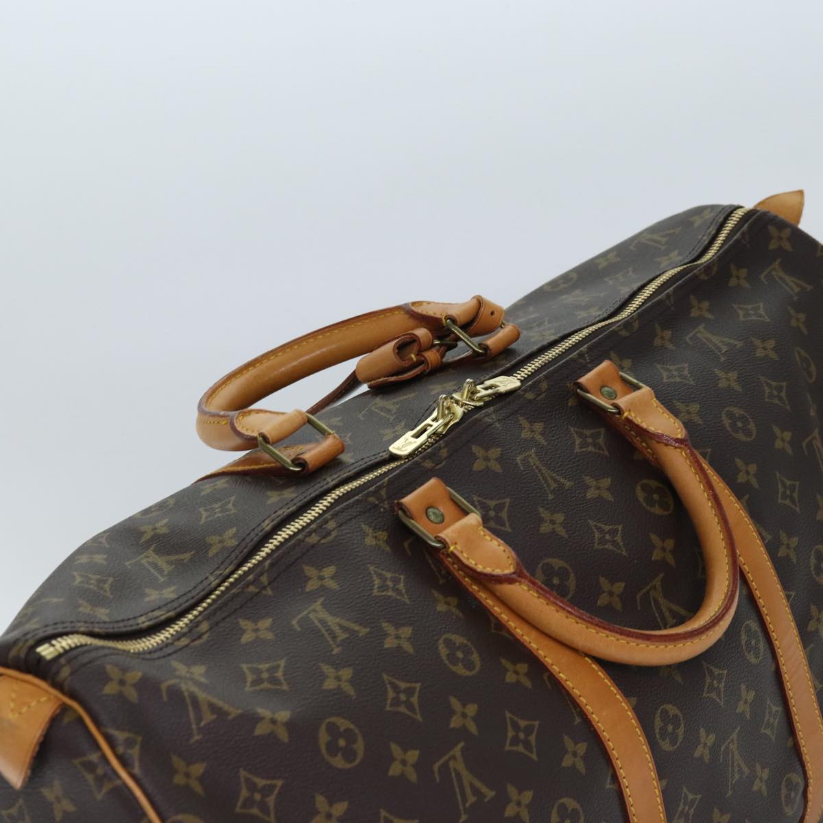 LOUIS VUITTON Monogram Keepall 55 Boston Bag M41424 LV 75301