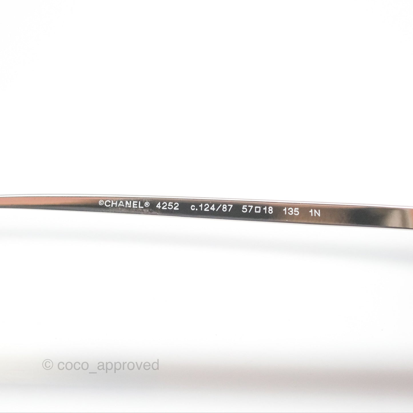 Chanel Gradient Lenses Square Sunglasses Silver Tone
