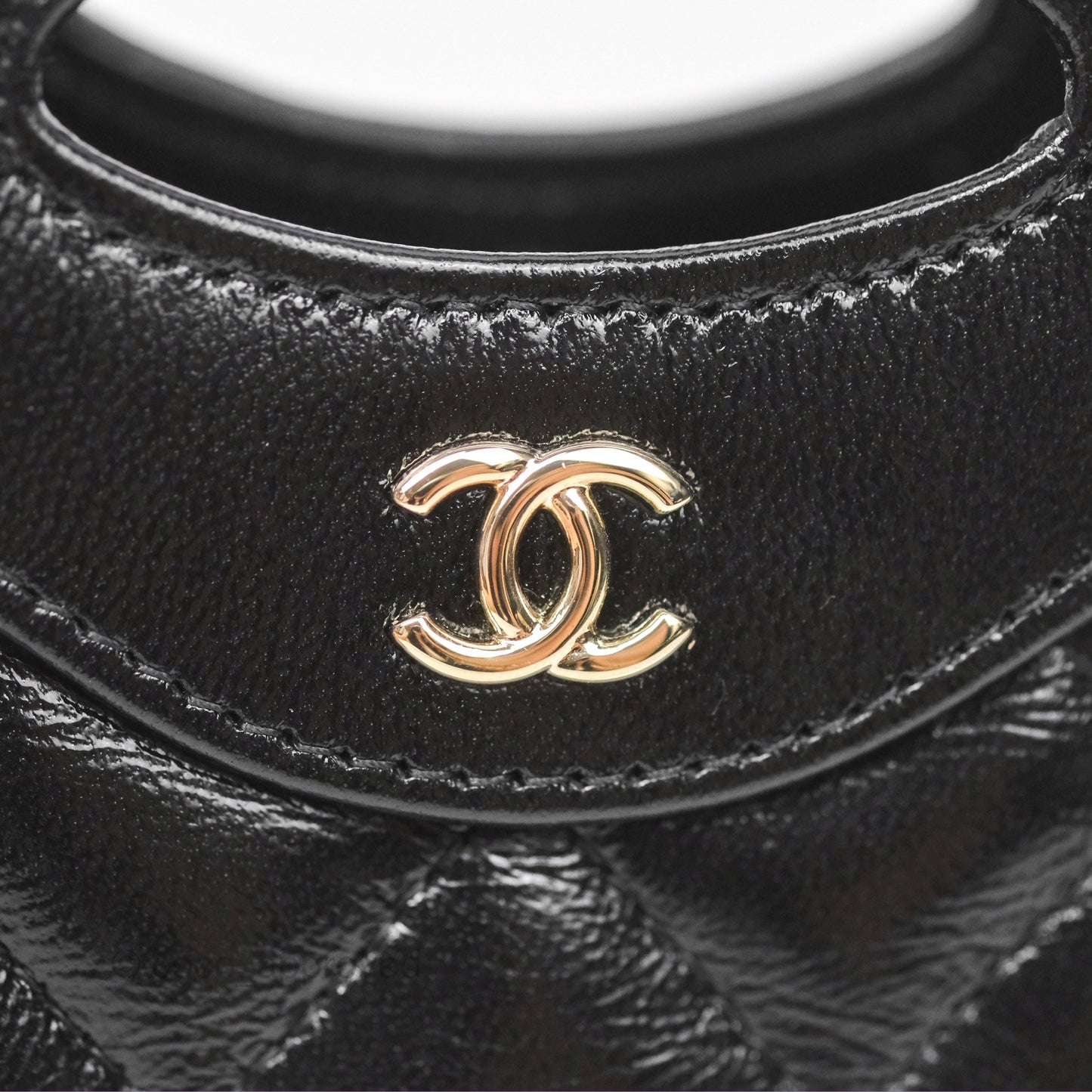 Chanel Micro 31 Black Shiny Calfskin Gold Hardware