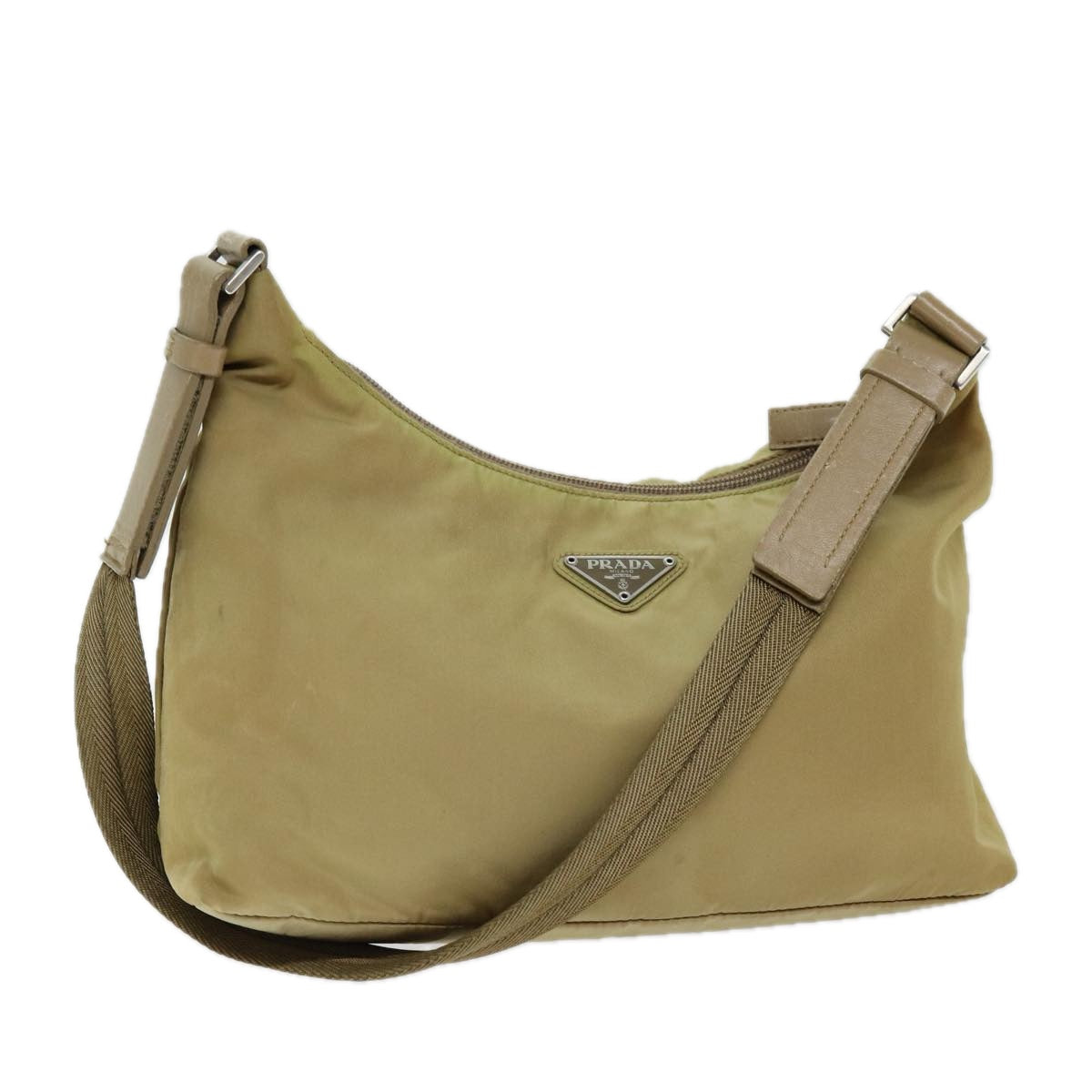 Luxury PradaShoulder Bag Nylon Beige 75331