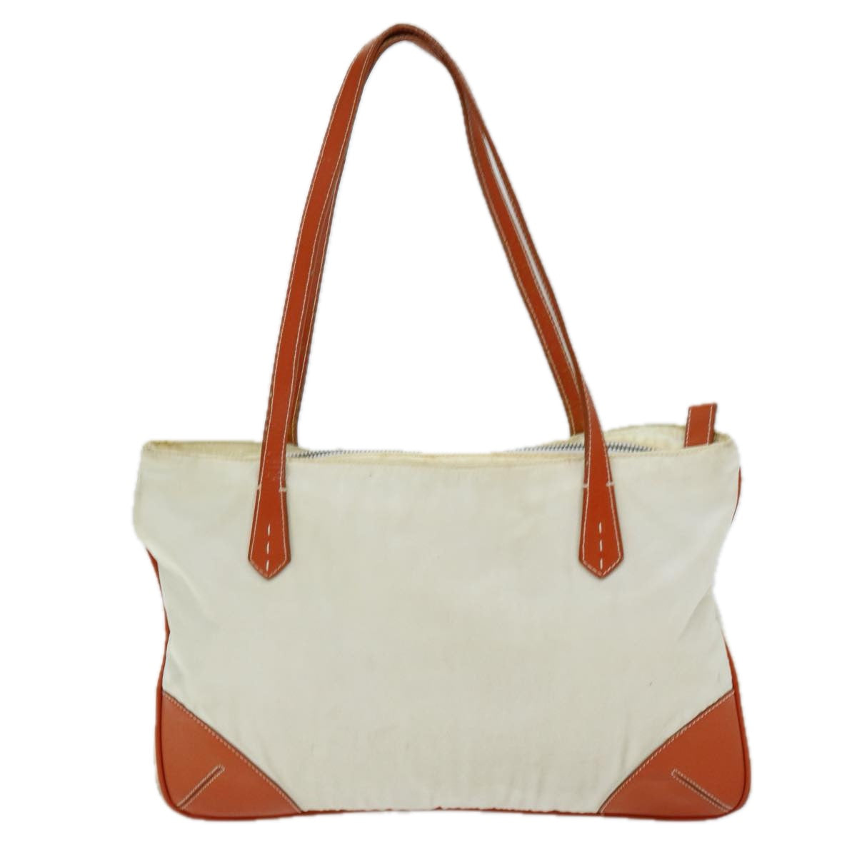 Luxury PradaTote Bag Nylon Beige Orange 75334