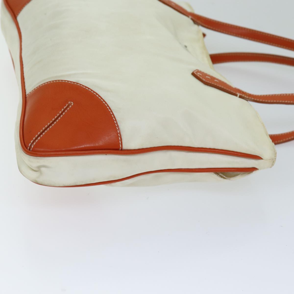 Luxury PradaTote Bag Nylon Beige Orange 75334