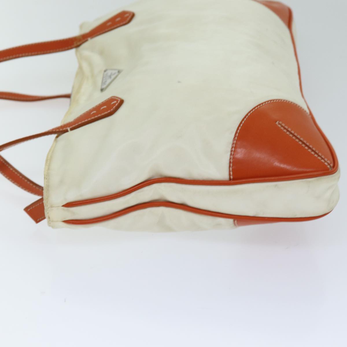 Luxury PradaTote Bag Nylon Beige Orange 75334