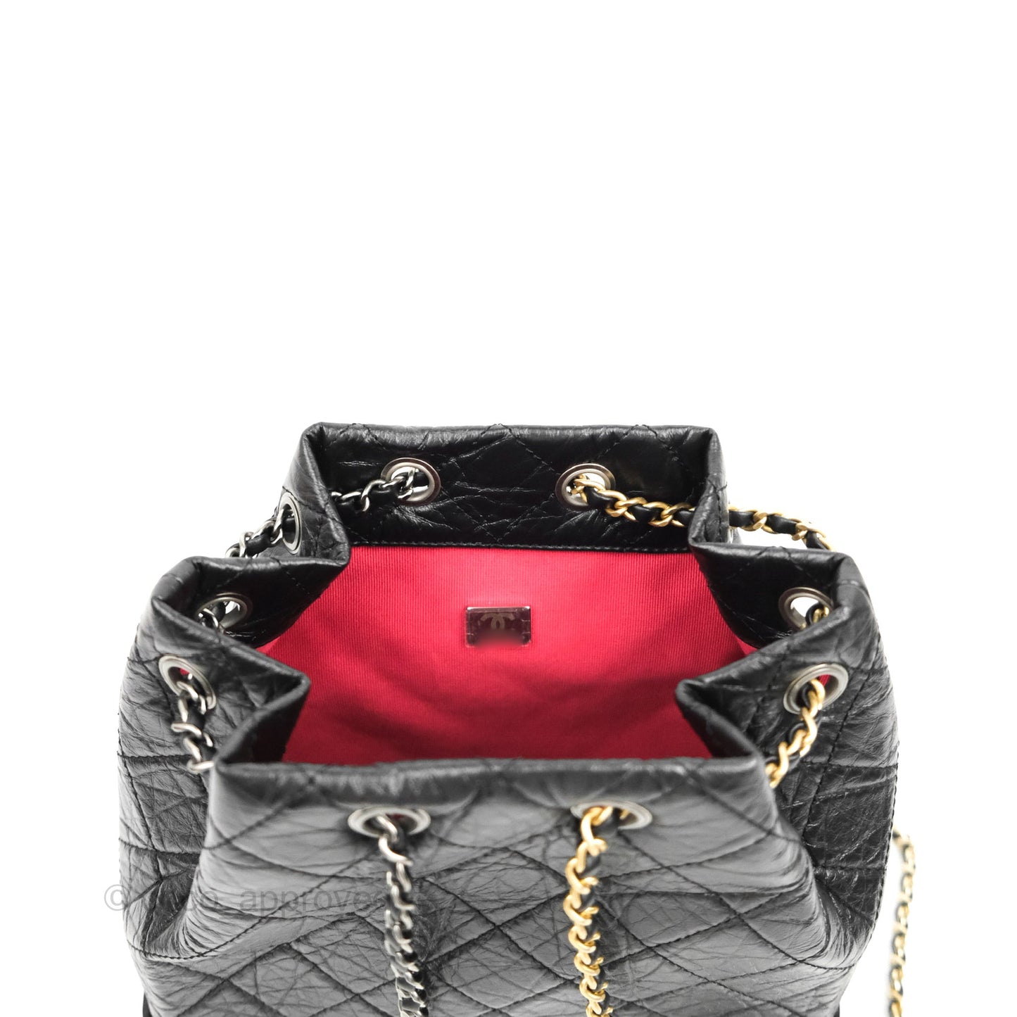 Chanel Small Gabrielle Backpack Black Aged Calfskin