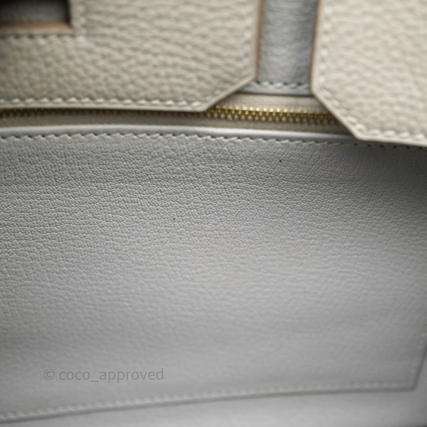 Hermès Birkin 30 Retourne Gris Perle 80 Togo Gold Hardware