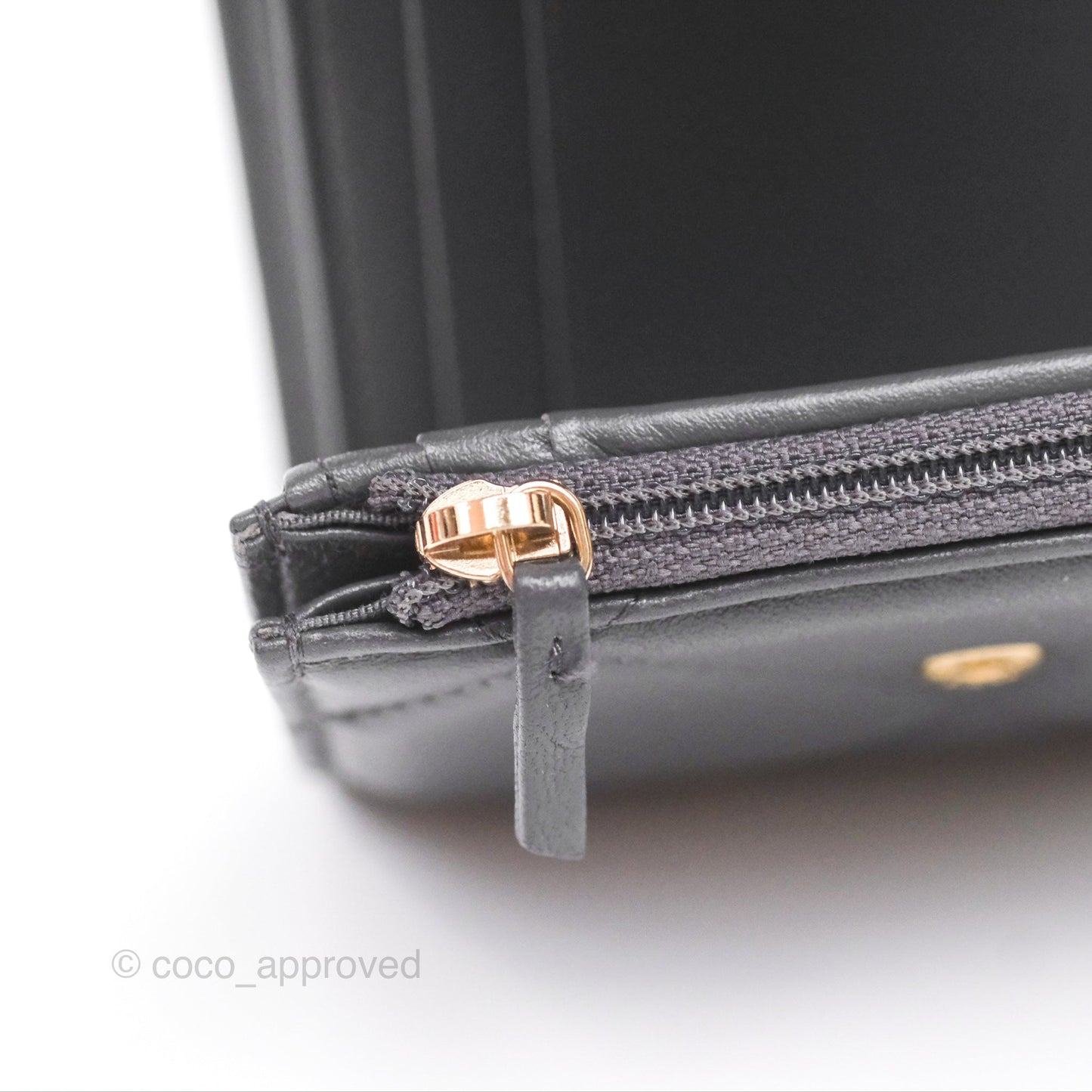 Chanel 19 Short Flap Wallet Grey Gold Hardware