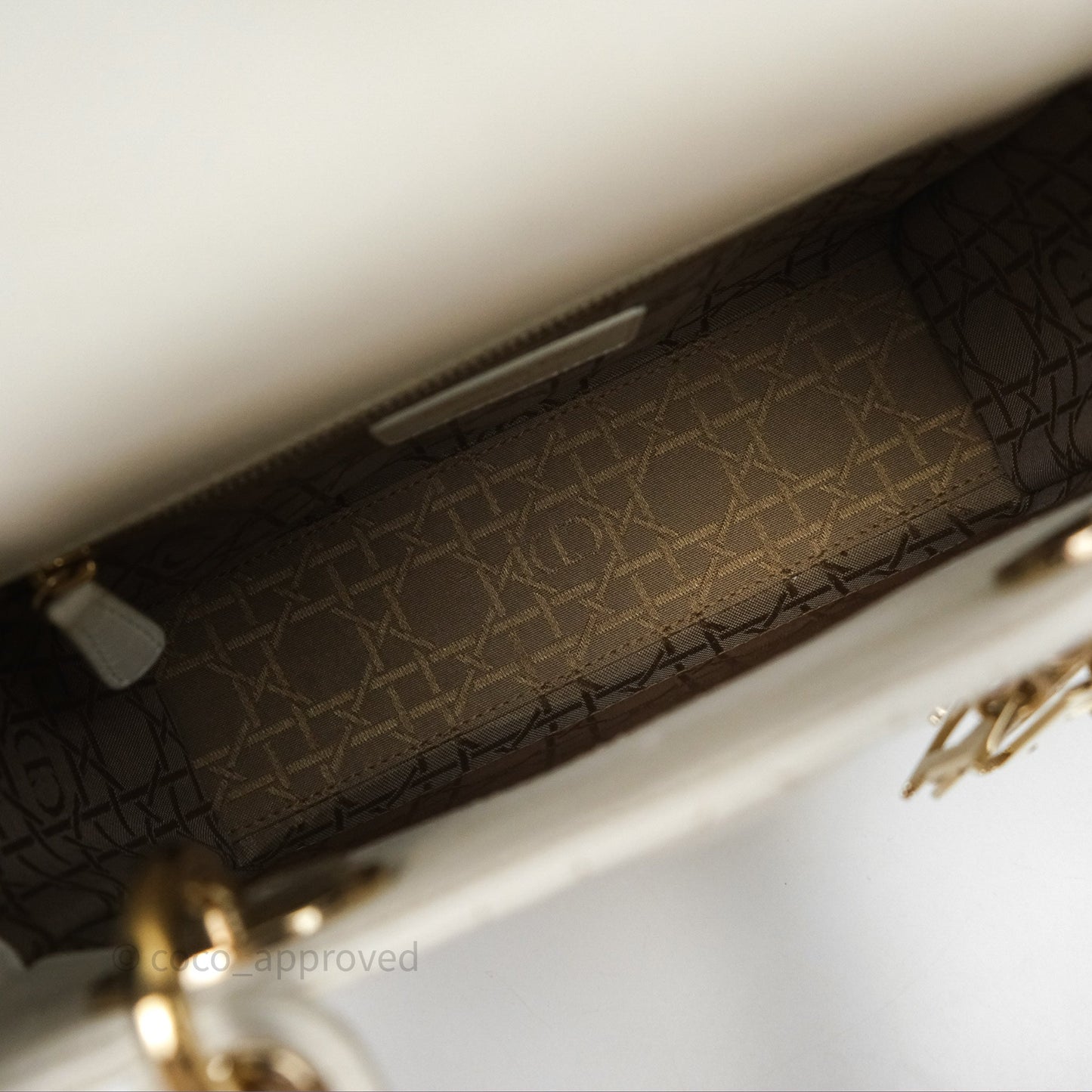 Christian Dior Small Lady Dior My ABCDior Bag Latte Cannage Lambskin