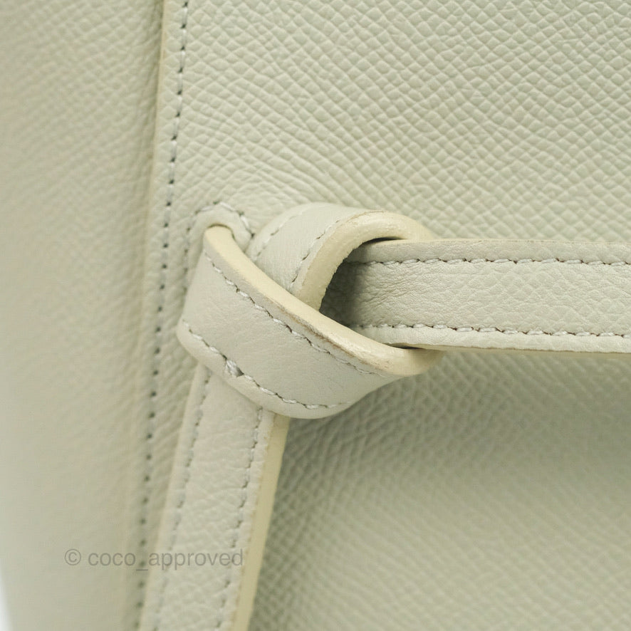 Celine Micro Belt Bag Light Khaki Grained Calfskin Silver Hardware