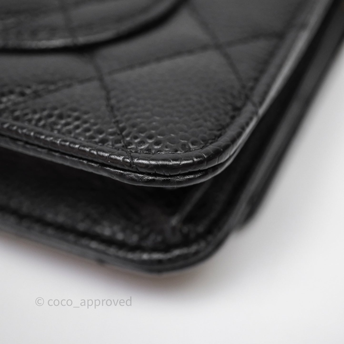 Chanel Quilted WOC Black Caviar Gold Hardware