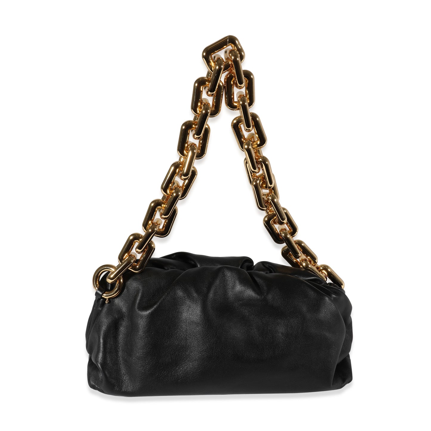 Luxury Bottega Veneta Black Calfskin Chain Pouch