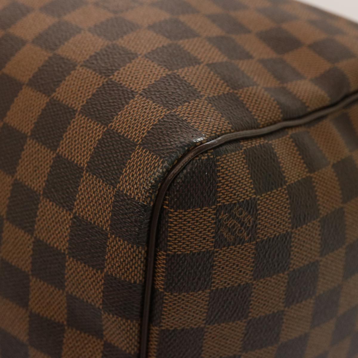 LOUIS VUITTON Damier Ebene Keepall 50 Boston Bag N41427 LV 75392A
