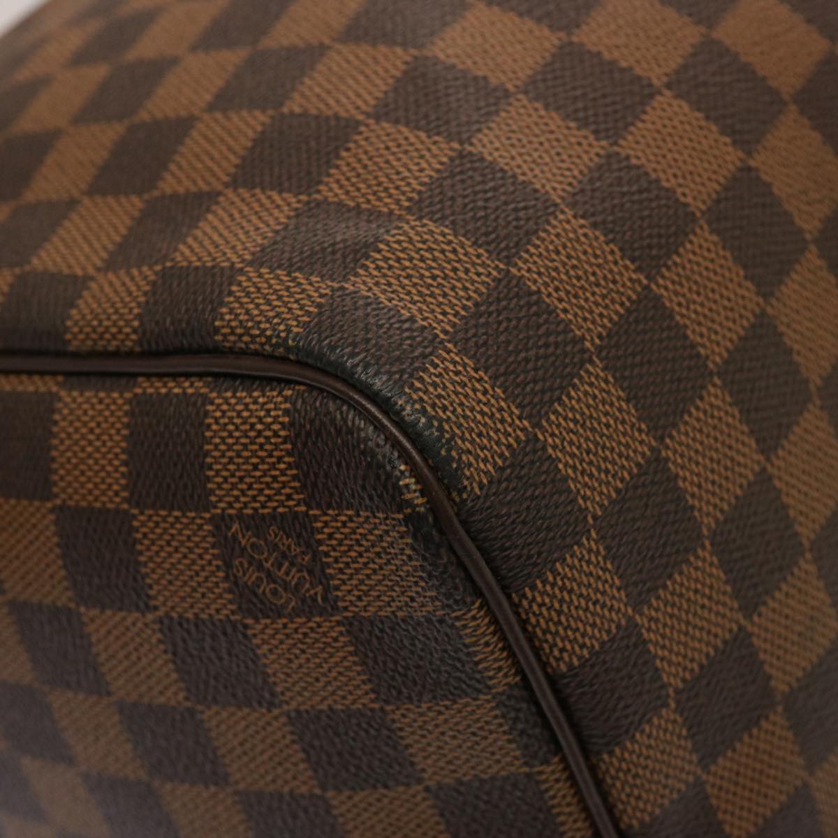 LOUIS VUITTON Damier Ebene Keepall 50 Boston Bag N41427 LV 75392A
