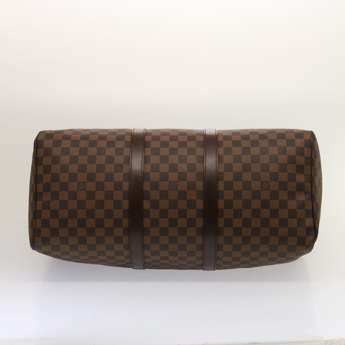 LOUIS VUITTON Damier Ebene Keepall 50 Boston Bag N41427 LV 75392A