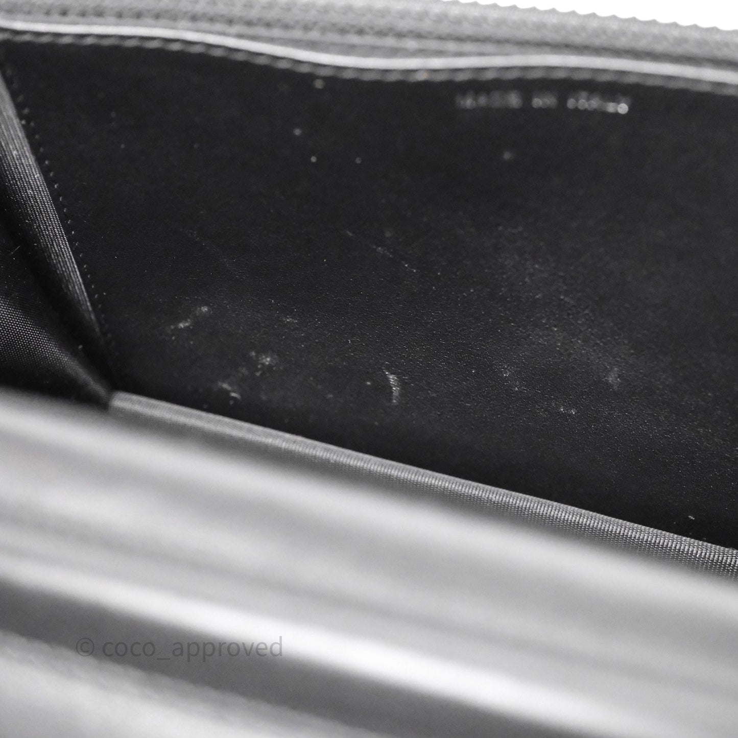 Chanel Cambon Line Wallet On Chain Black Lambskin Bag Silver Hardware