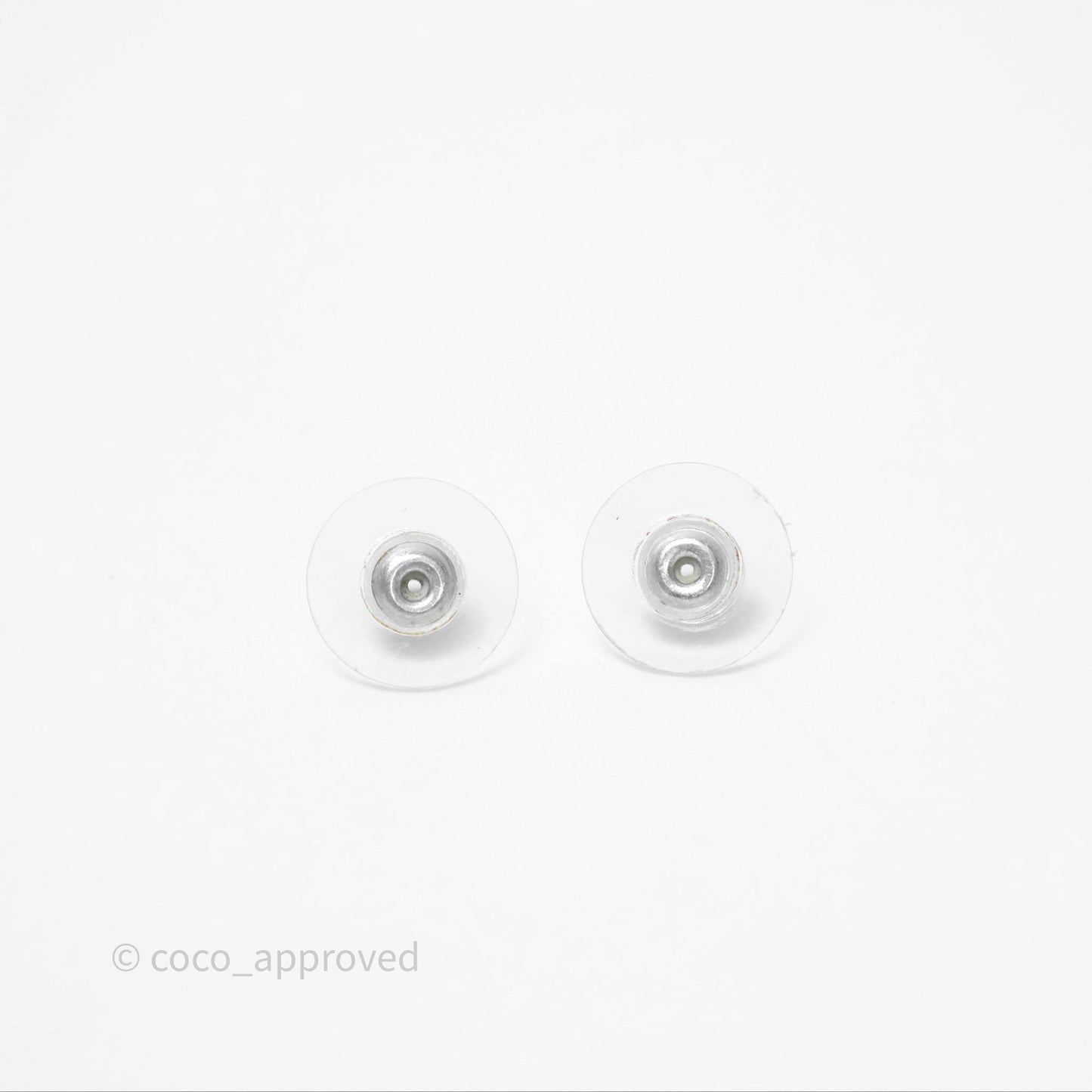 Chanel CC Round Earrings Gold Tone 17C