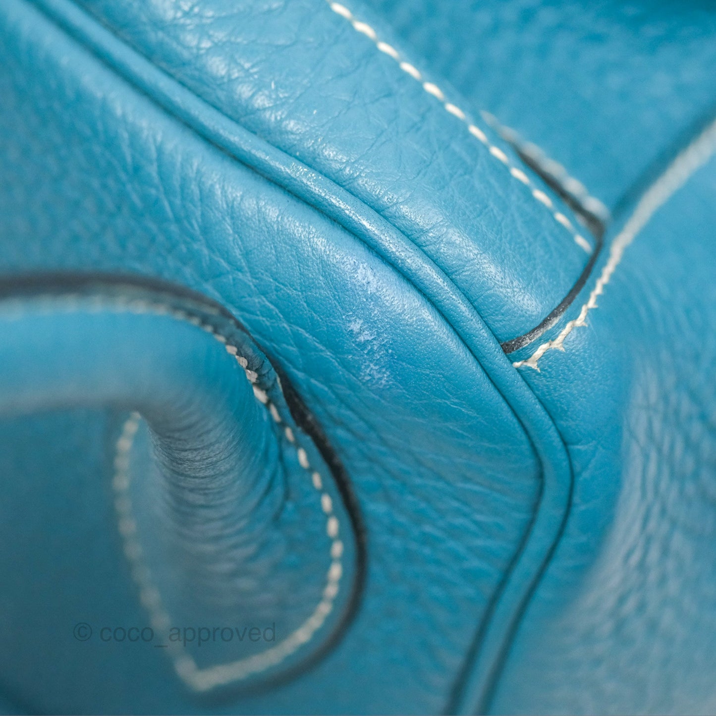 Hermès Lindy 34 Blue Jean Clemence Palladium Hardware