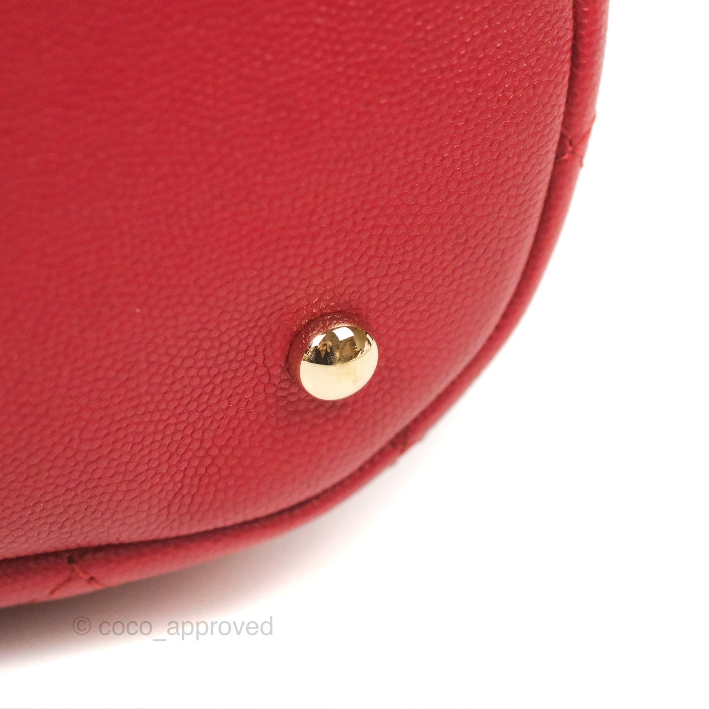 Chanel Medium Quilted Rolled Up Bucket Drawstring Bag Red Caviar Gold Hardware