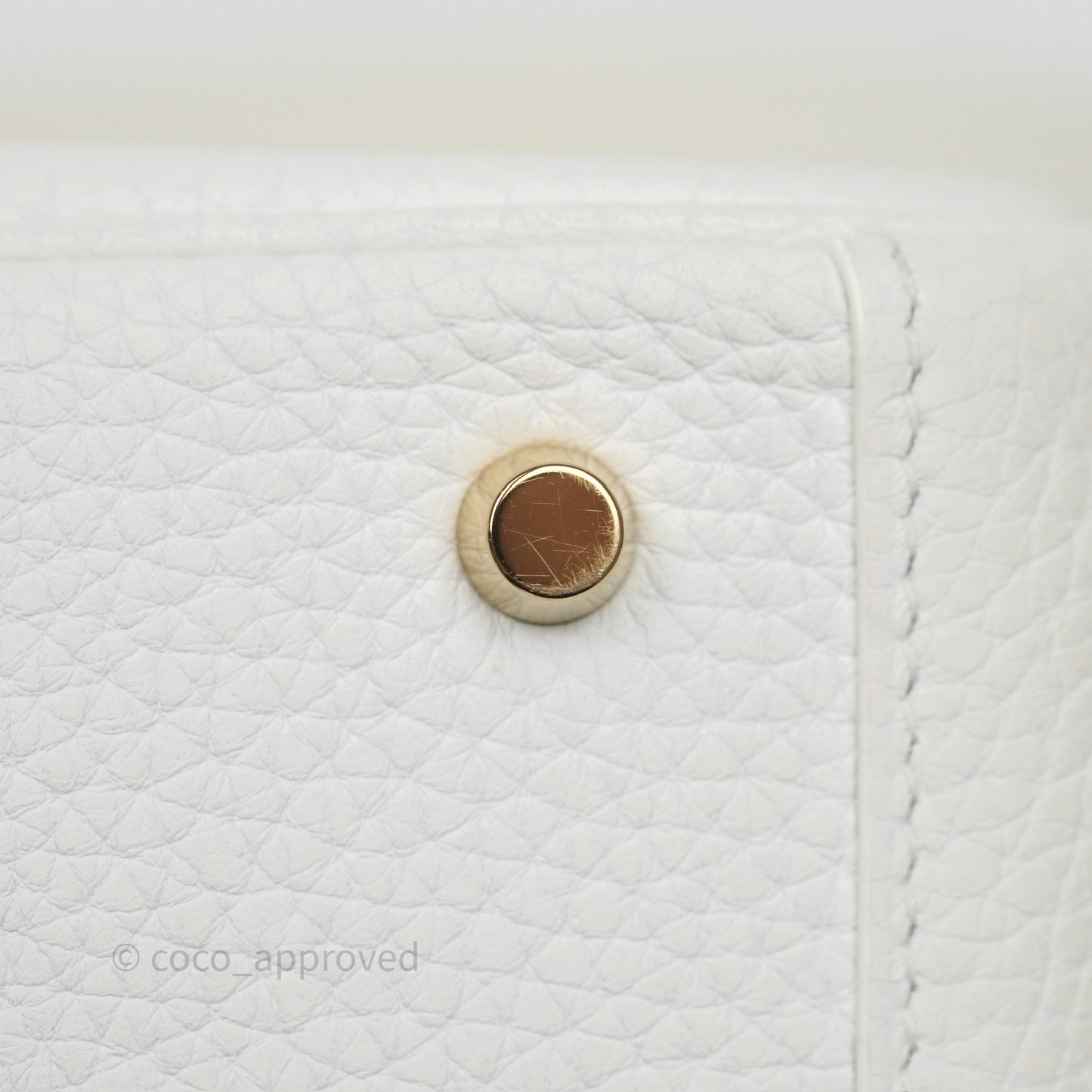 Hermès Mini Lindy 20 New White 0U Clemence Gold Hardware