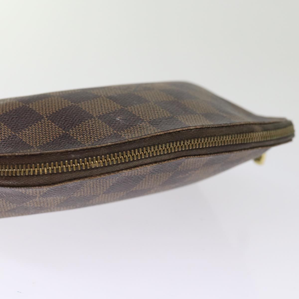 LOUIS VUITTON Damier Ebene Pochette Cosmetic PM Pouch N47516 LV 75409
