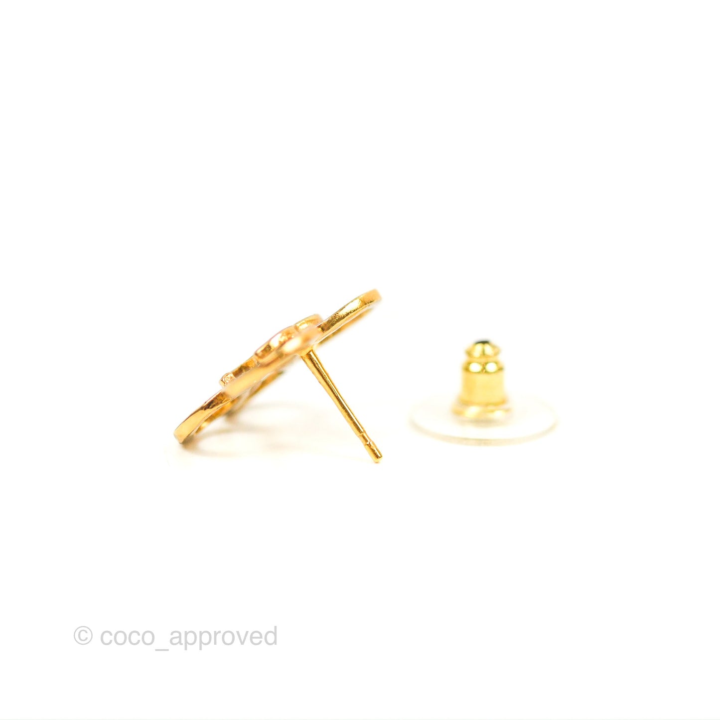Chanel CC Butterfly Earrings Gold Tone 22S