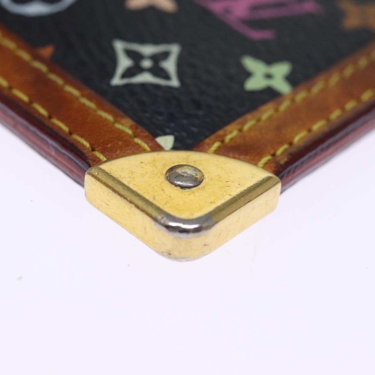 LOUIS VUITTON Monogram Multicolor Pochette Cles Purse Black M92654 75411