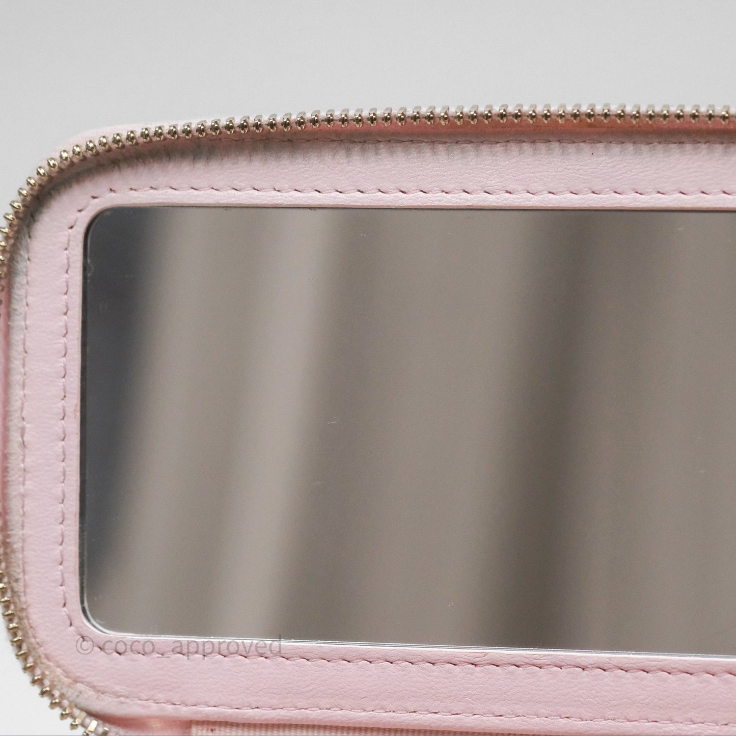 Chanel Vanity Rectangular Top Handle Light Pink Lambskin Gold Hardware