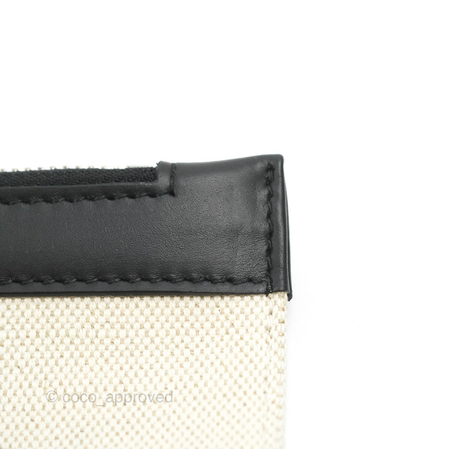 Balenciaga Small Navy Cabas Bag Off-white Canvas