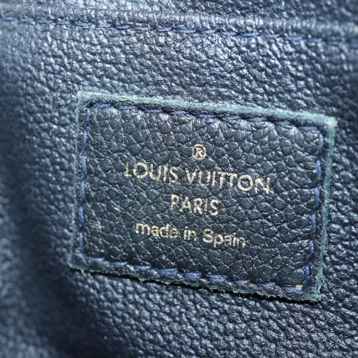 LOUIS VUITTON Empreinte Pochette Cosmetic PM Pouch Navy M69413 LV 75459