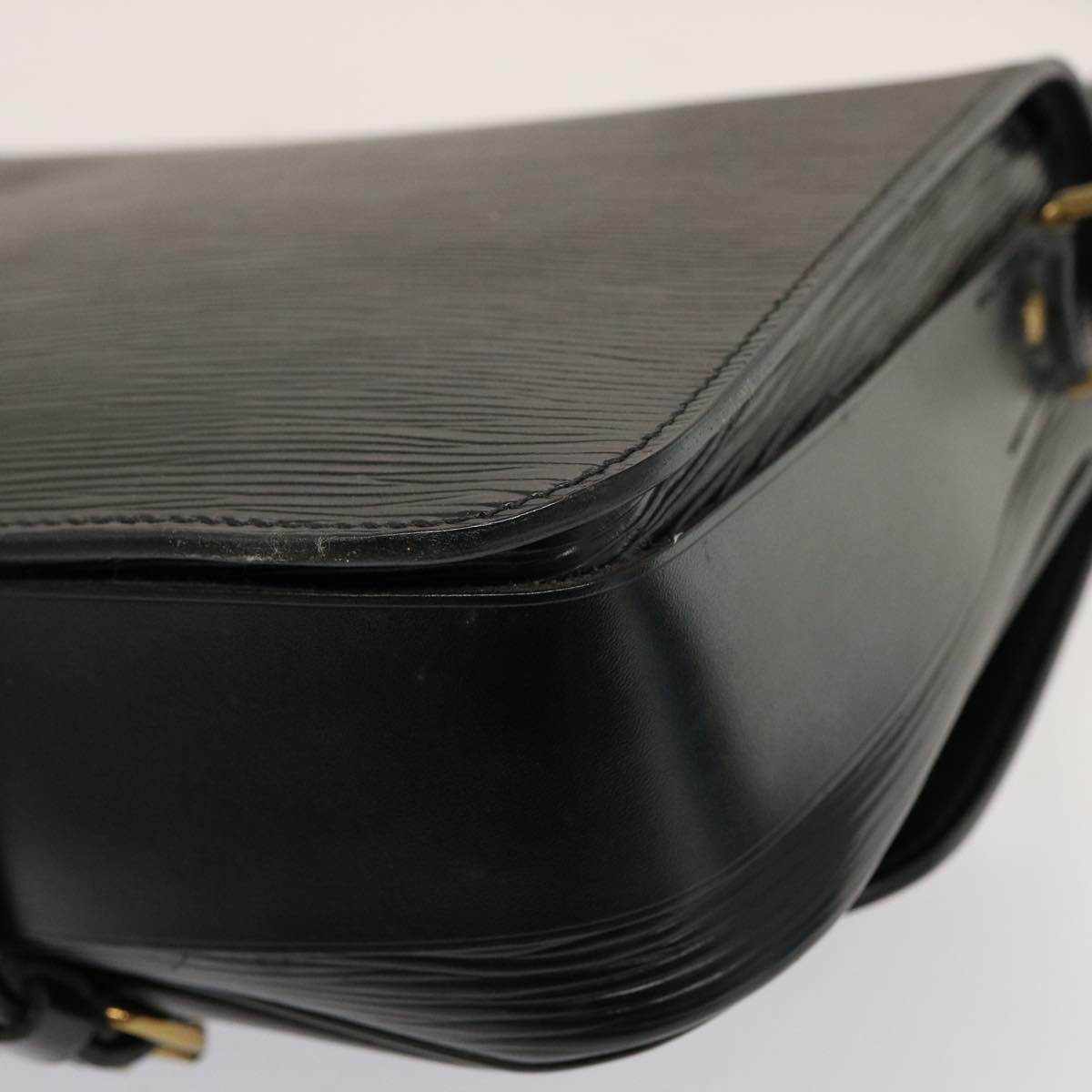 LOUIS VUITTON Epi Cartouchiere MM Shoulder Bag Black Noir M52242 LV 75460