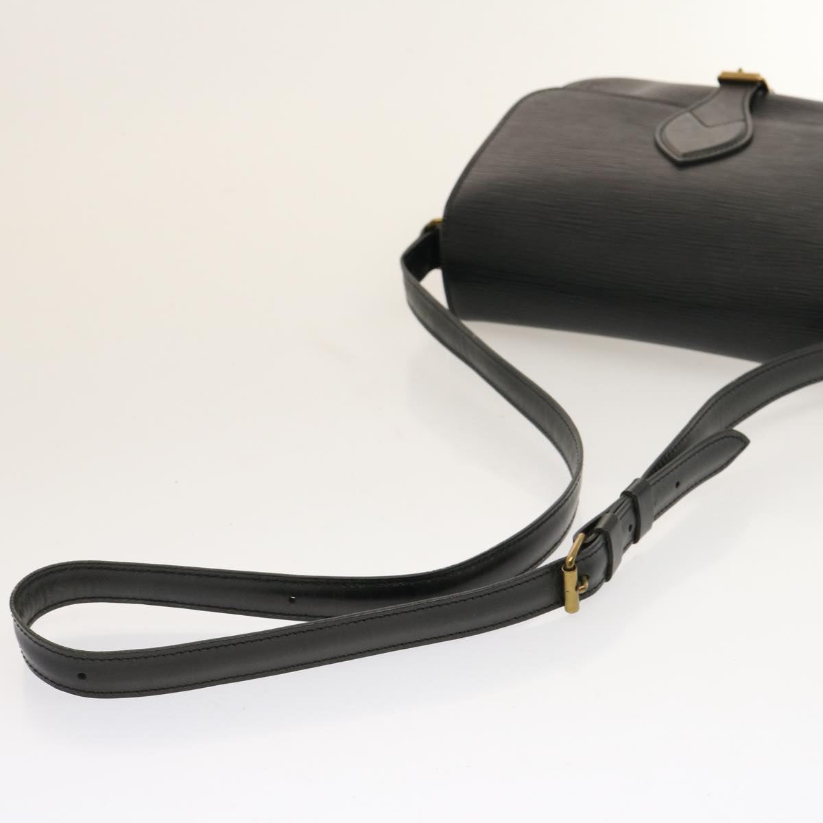 LOUIS VUITTON Epi Cartouchiere MM Shoulder Bag Black Noir M52242 LV 75460
