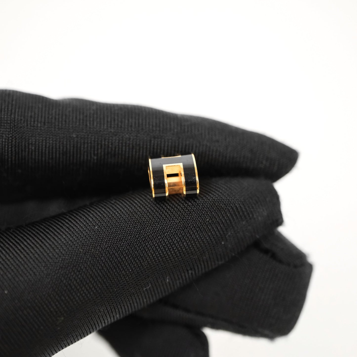 Hermès Mini Pop H Pendant Necklace Black Gold Hardware