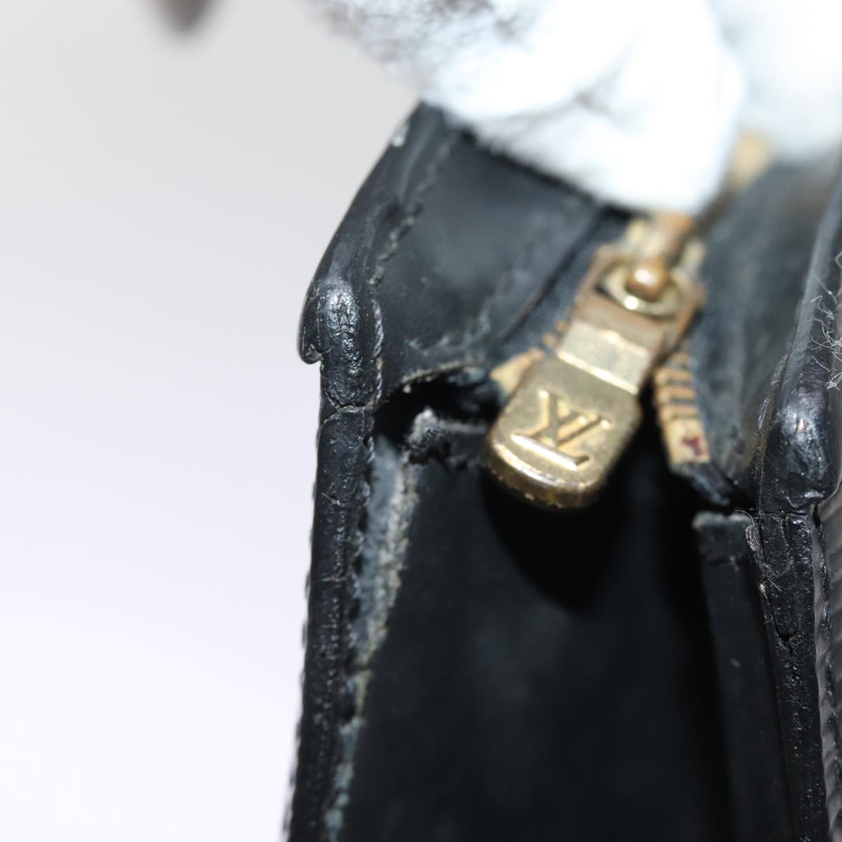 LOUIS VUITTON Epi Trousse Crete Clutch Bag Black M48402 LV 75464