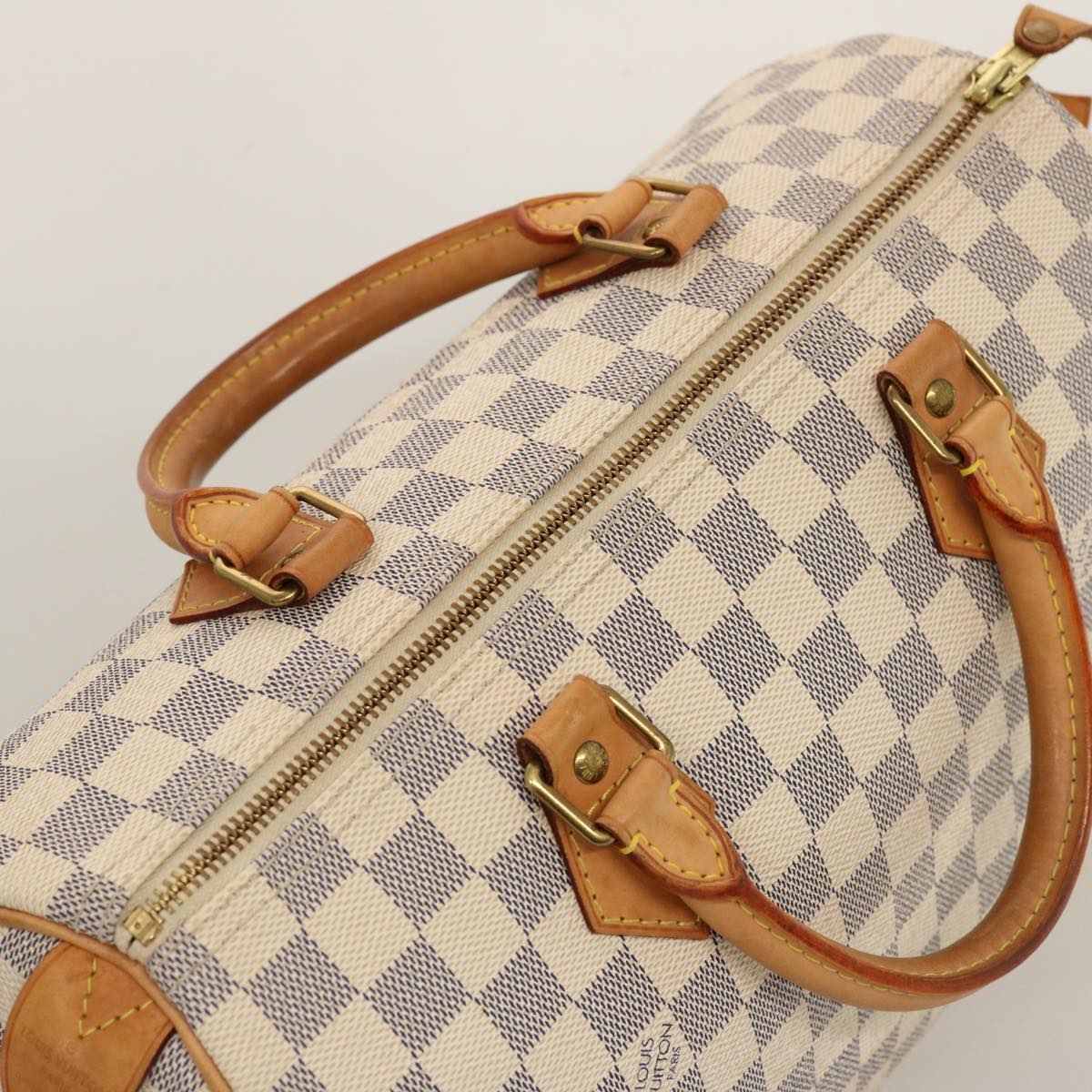 LOUIS VUITTON Damier Azur Speedy 30 Hand Bag N41533 LV 75484