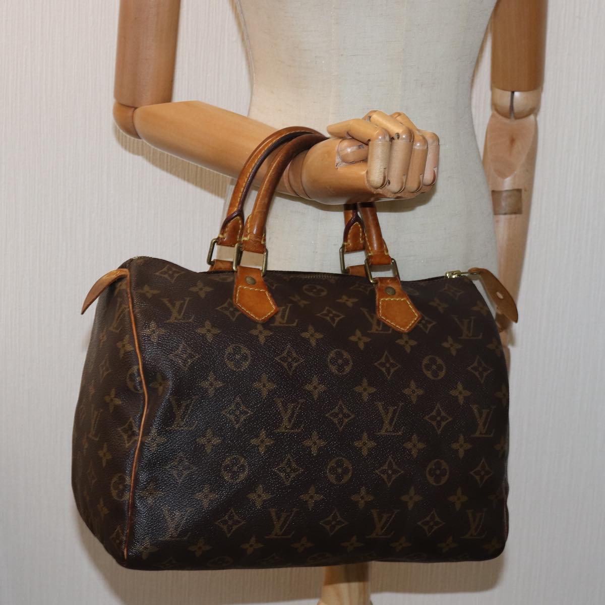 LOUIS VUITTON Monogram Speedy 30 Hand Bag M41526 LV 75485