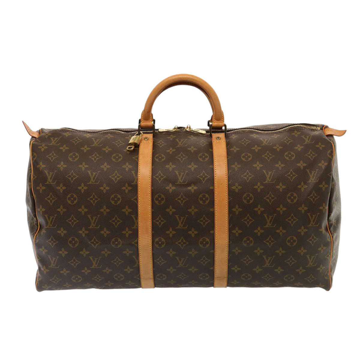 LOUIS VUITTON Monogram Keepall 55 Boston Bag M41424 LV 75490