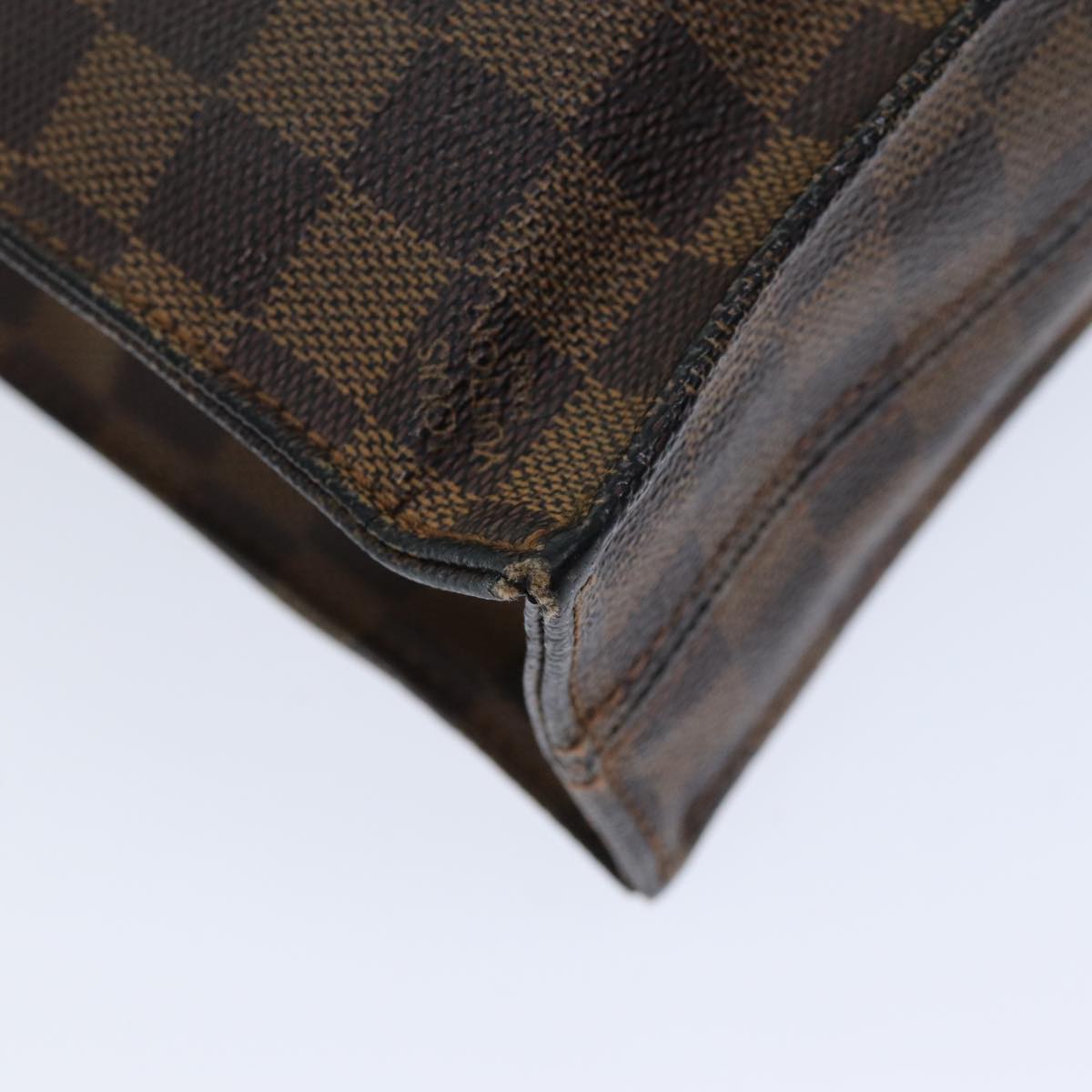 LOUIS VUITTON Damier Ebene Sac Plat Hand Bag N51140 LV 75495