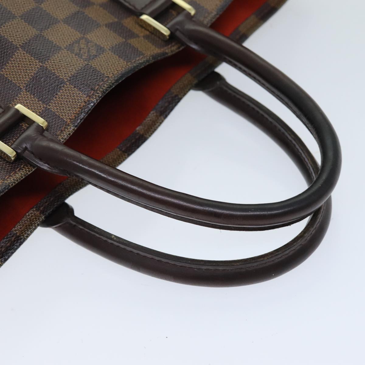 LOUIS VUITTON Damier Ebene Sac Plat Hand Bag N51140 LV 75495