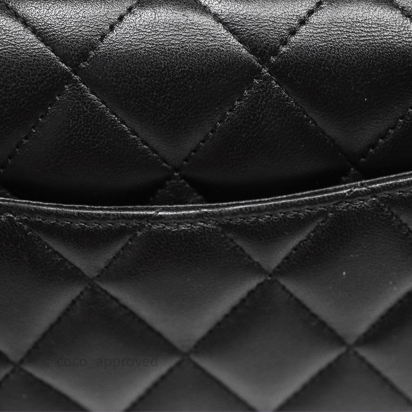 Chanel Quilted WOC Black Lambskin Silver Hardware