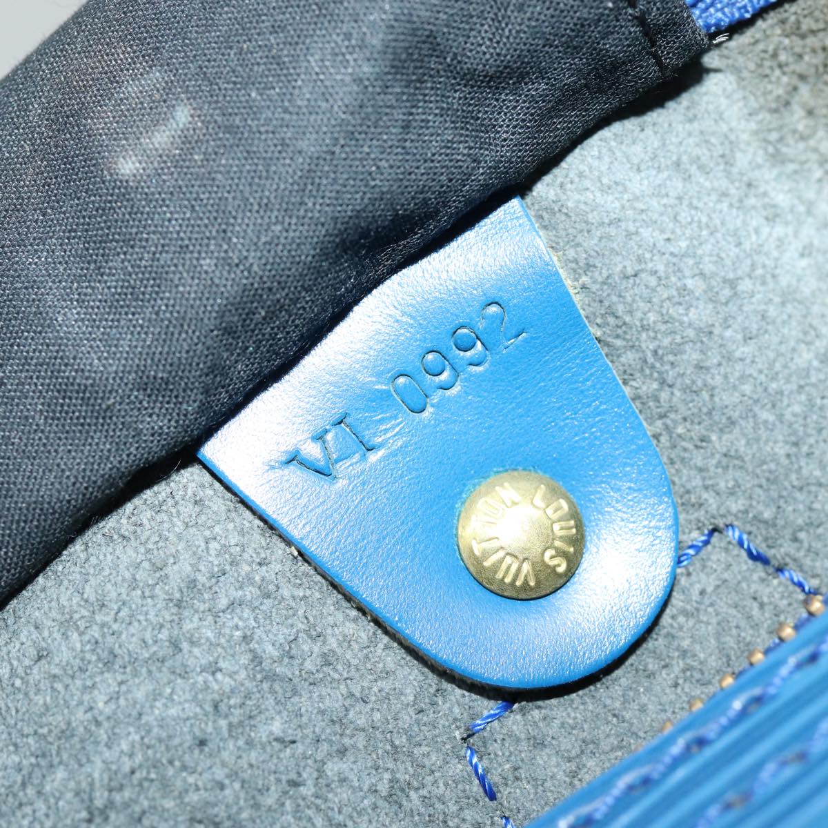 LOUIS VUITTON Epi Speedy 30 Hand Bag Toledo Blue M43005 LV 75498