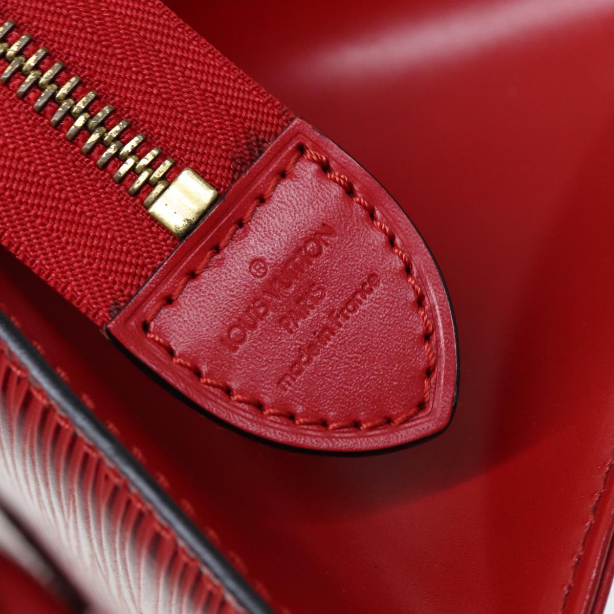 LOUIS VUITTON Epi Sac Triangle Hand Bag Red M52097 LV 75499