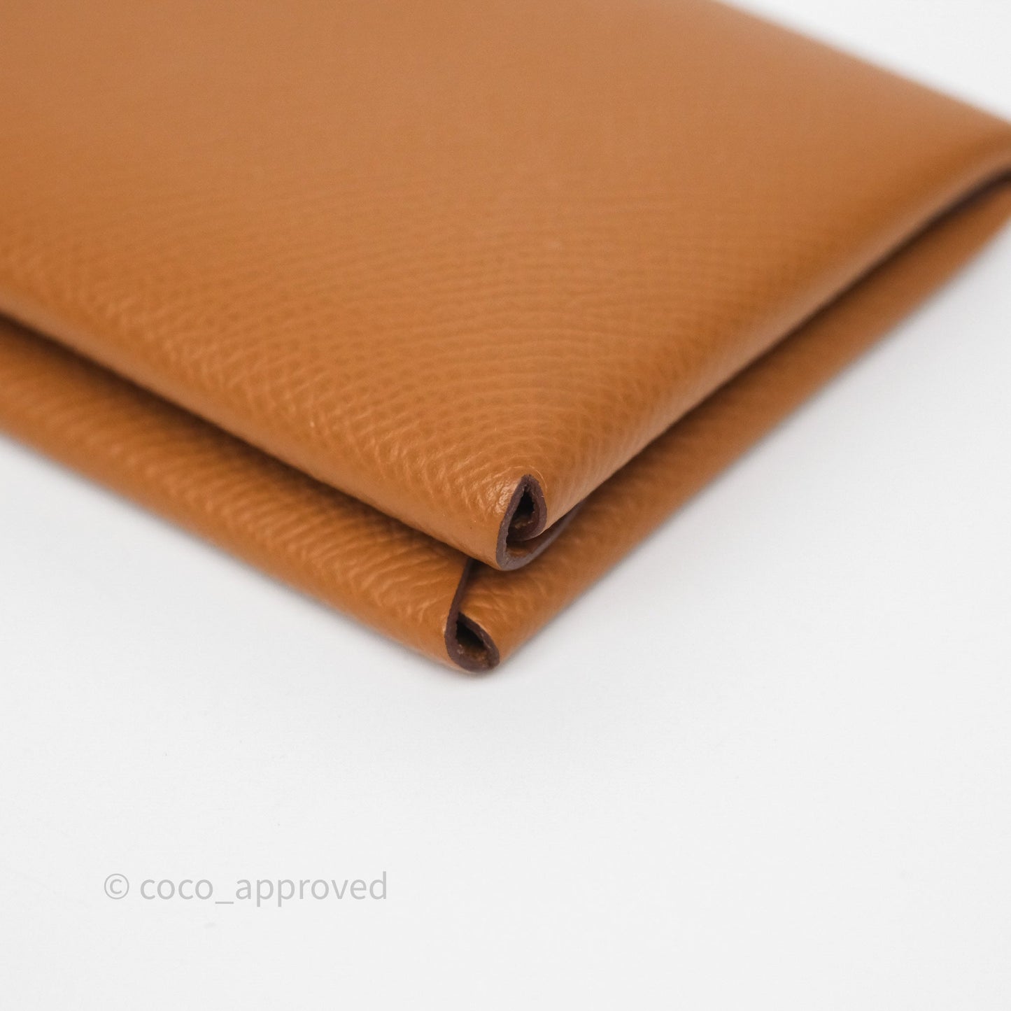 Hermès Calvi Duo Compact Card Holder Gold Epsom