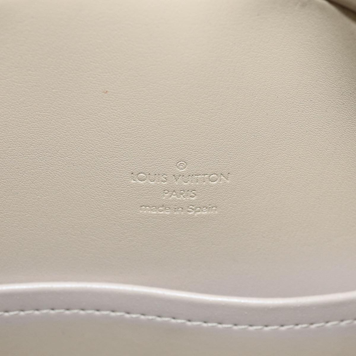 LOUIS VUITTON Monogram Vernis Sutton Boston Bag Beige M91139 LV 75504