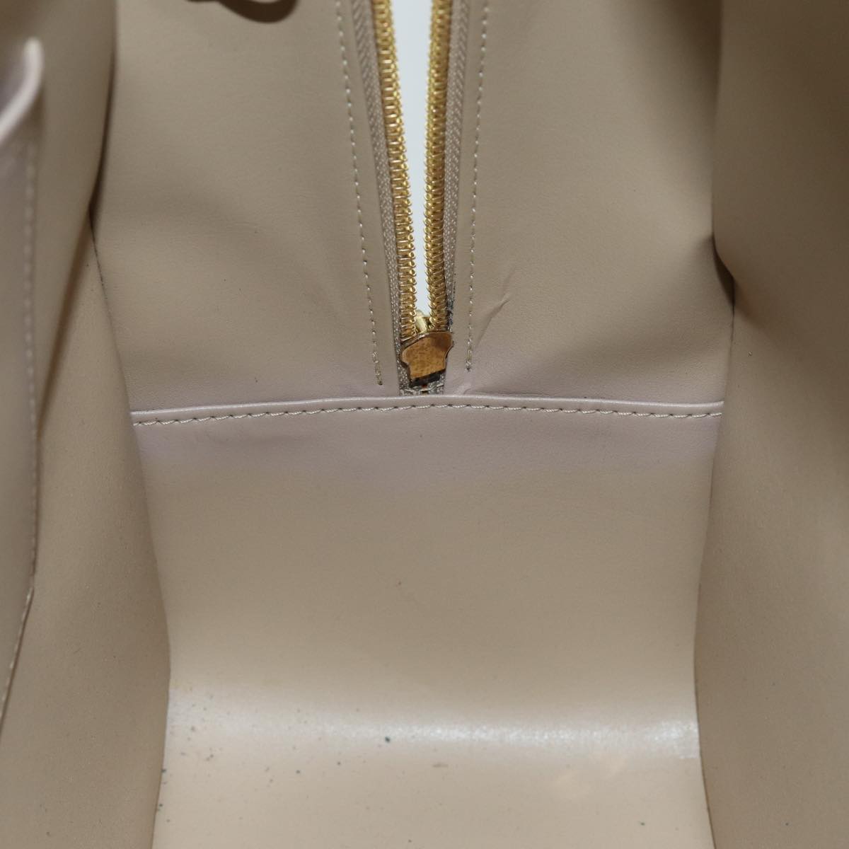 LOUIS VUITTON Monogram Vernis Sutton Boston Bag Beige M91139 LV 75504