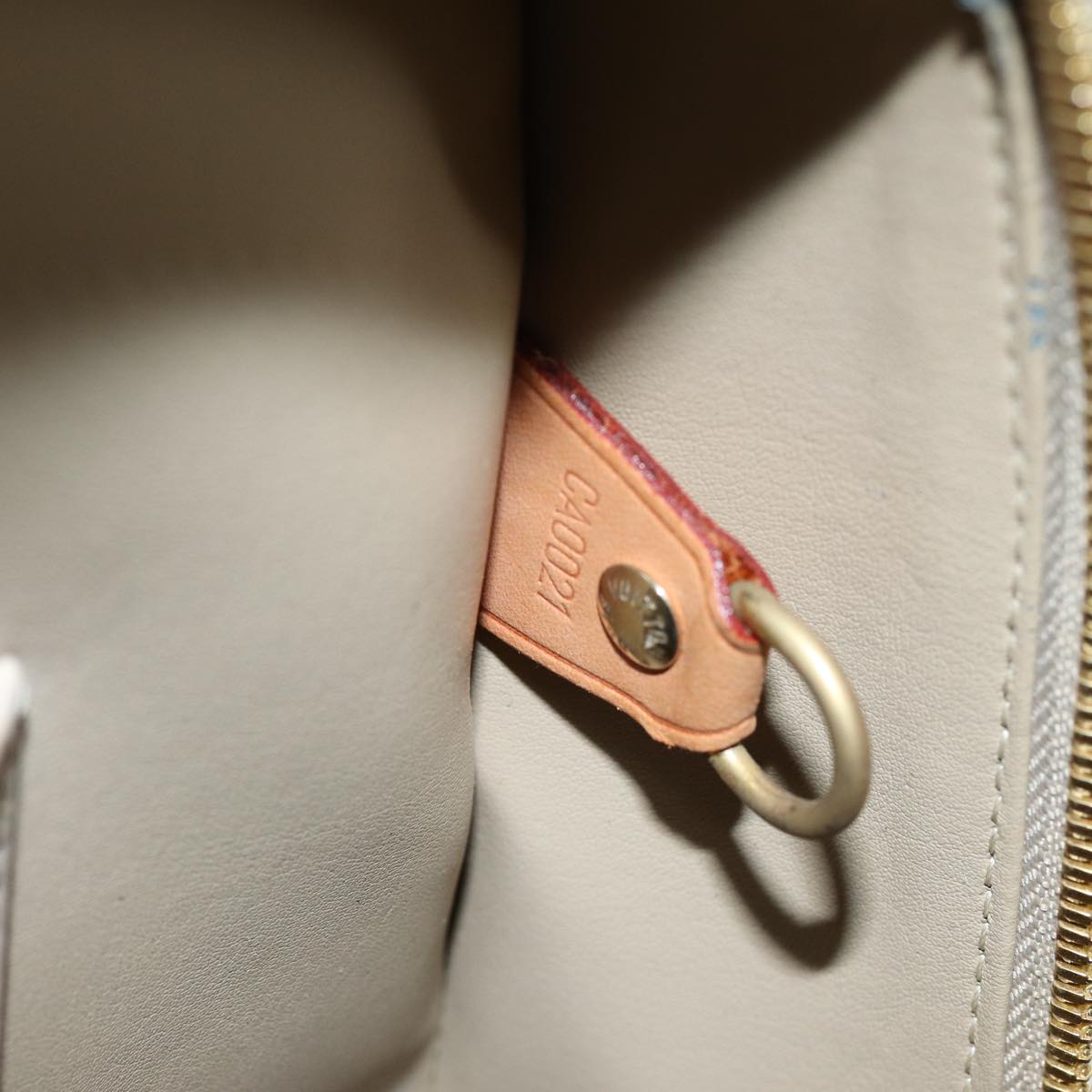 LOUIS VUITTON Monogram Vernis Sutton Boston Bag Beige M91139 LV 75504