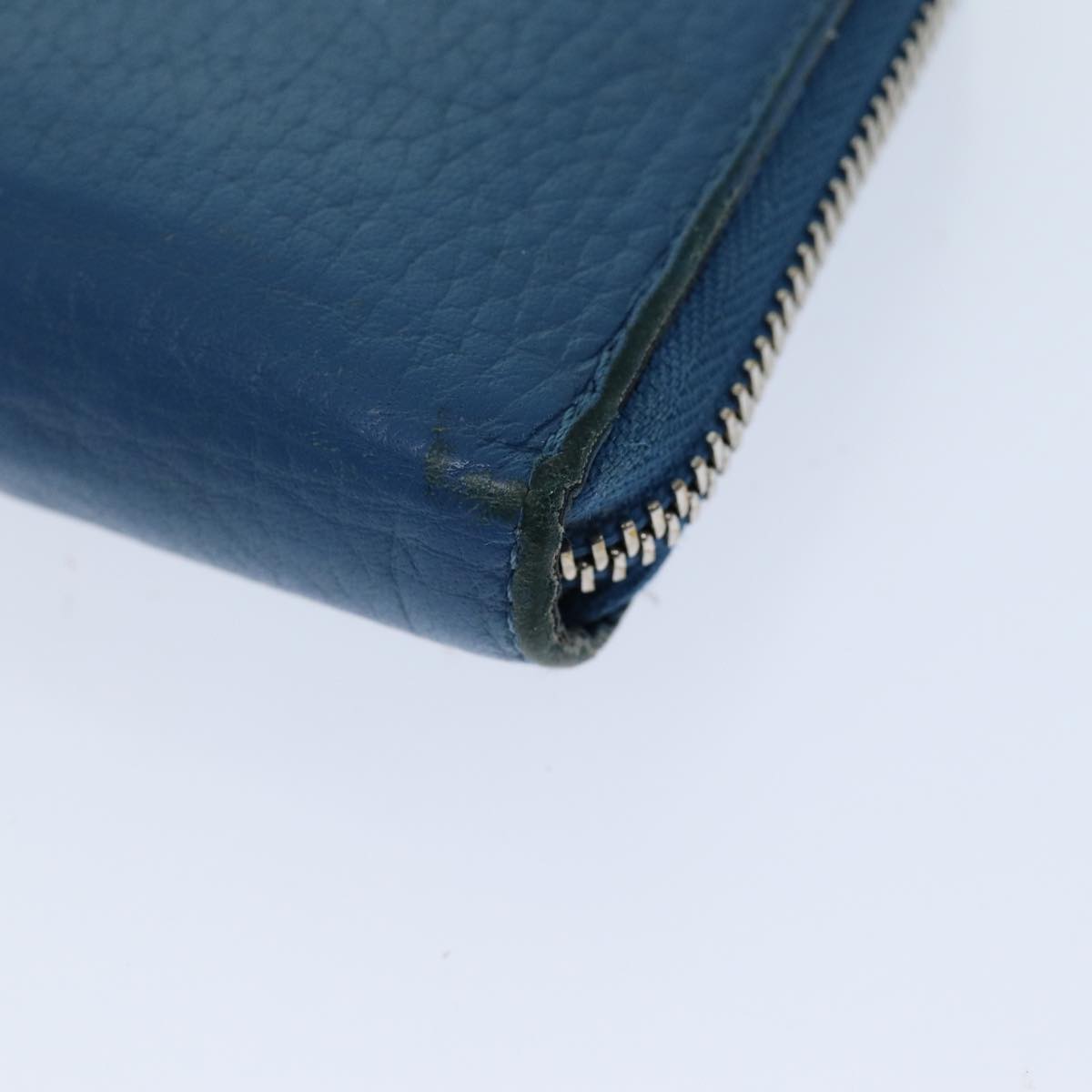 LOUIS VUITTON Suhari Zippy Wallet Long Wallet Leather Blue LV 75512