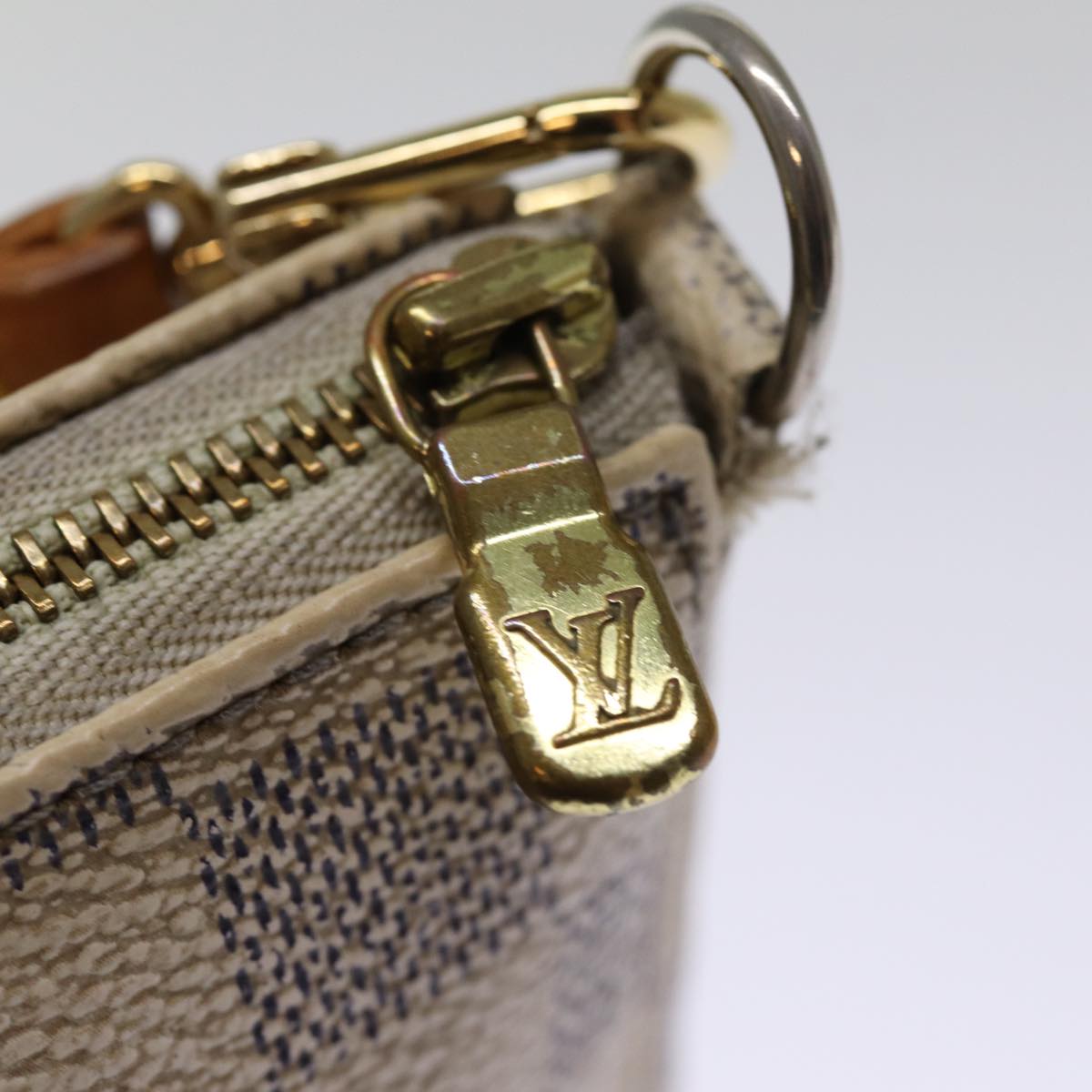 LOUIS VUITTON Damier Azur Pochette Accessoires Pouch N51986 LV 75513
